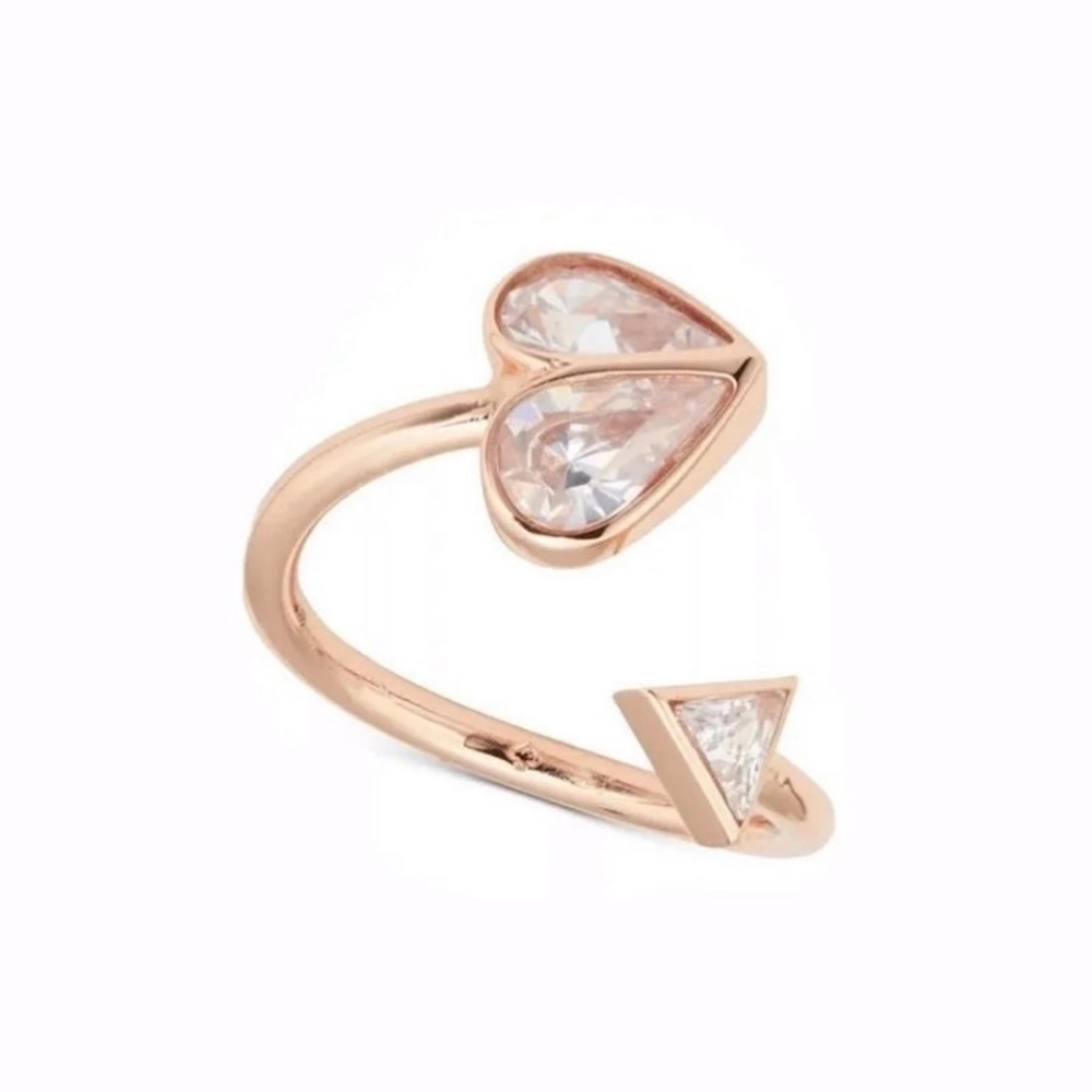 $88 Kate Spade Rock Solid Stone Heart Ring in Rose